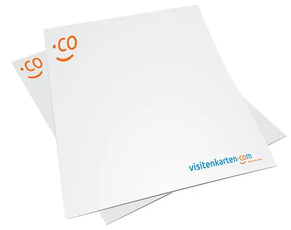 Briefpapier mit Veredelung